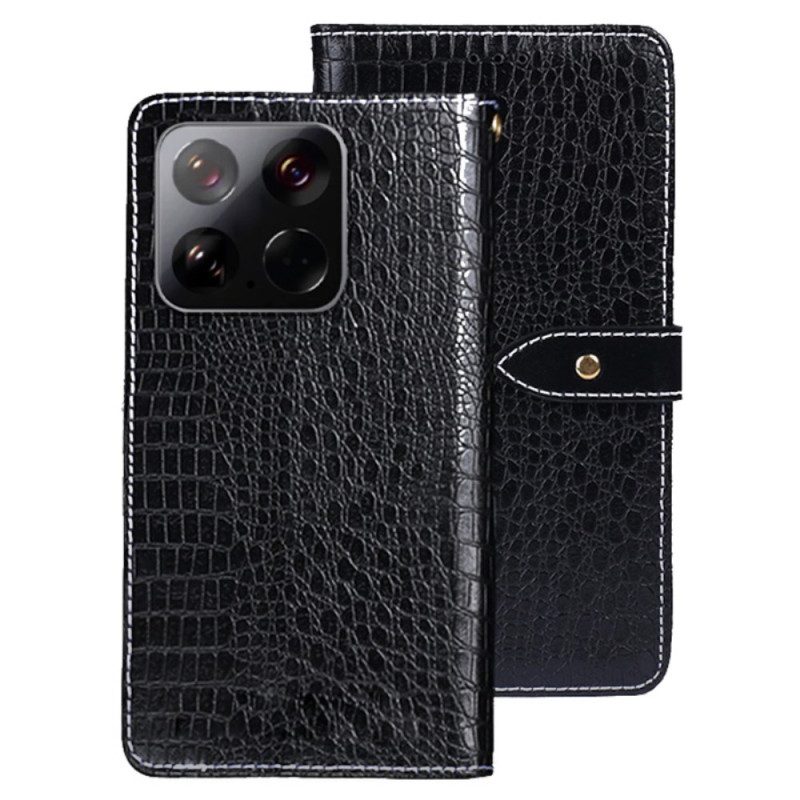 Nahkakotelo Xiaomi 15 Krokotiilikuvioinen Idewei