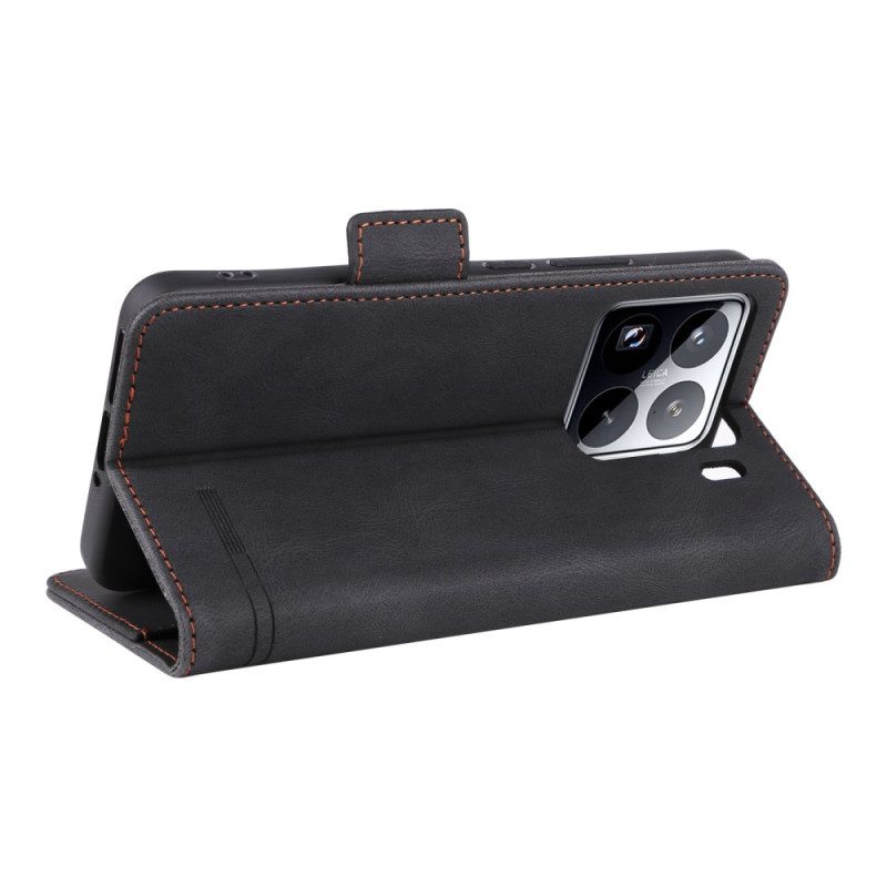 Nahkakotelo Xiaomi 15 Lompakko Metallisella Koristeella