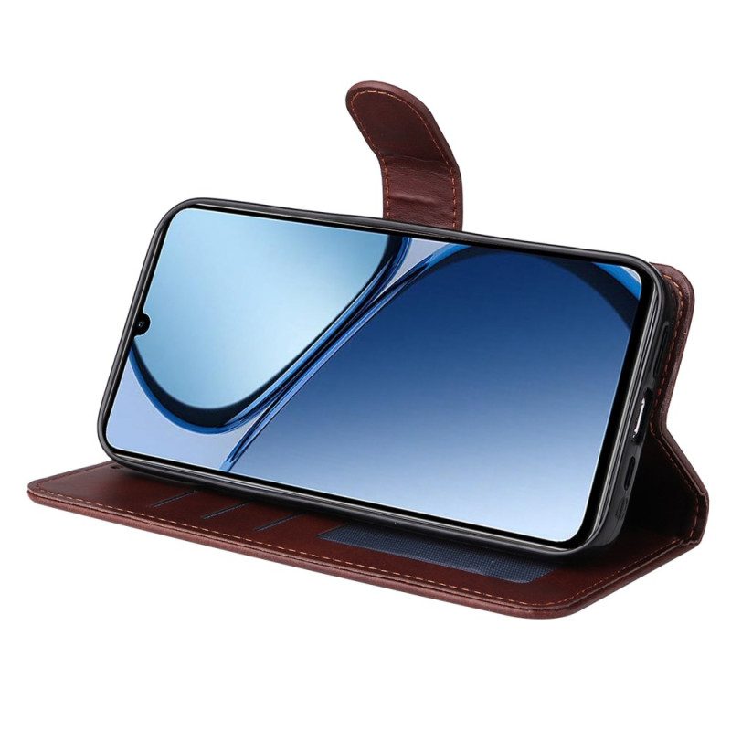 Kotelot Realme C61 Nahkaefekti Yksivärinen