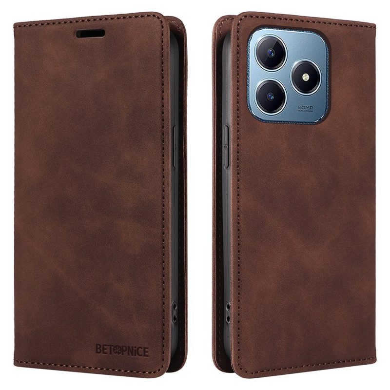 Nahkakotelo Realme C61 Betopnice Rfid-esto Suojakuori