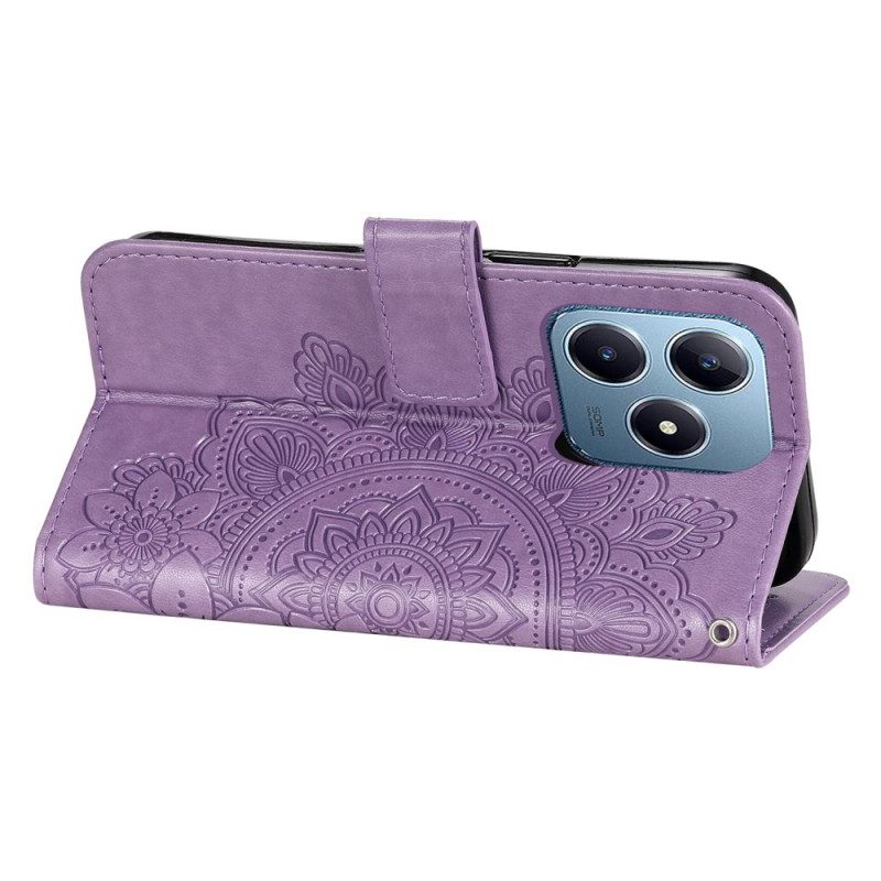 Nahkakotelo Realme C61 Mandala-kuosi