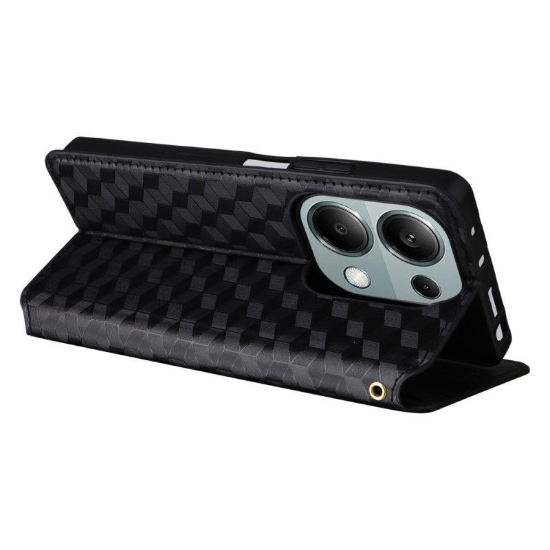 Nahkakotelo Xiaomi Redmi Note 14s Puhelinkuoret Timanttikuvio