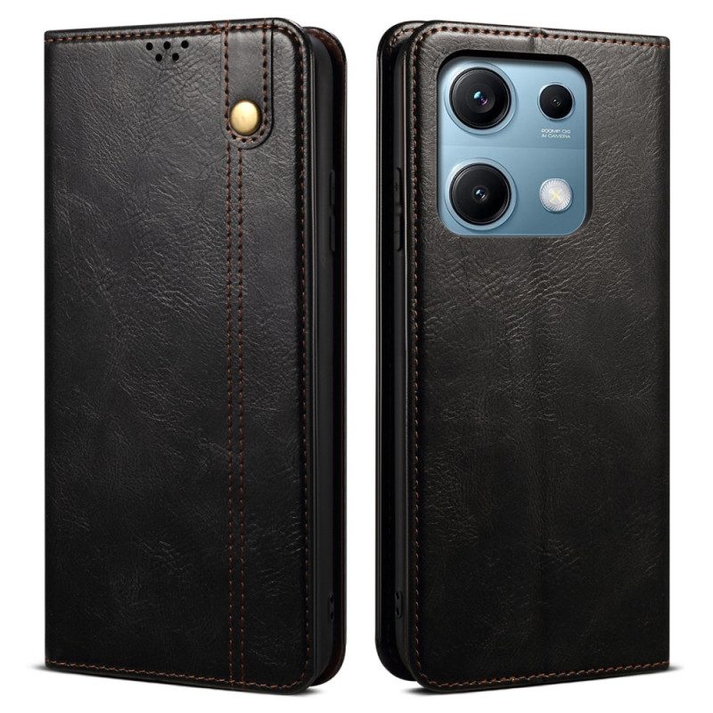 Nahkakotelo Xiaomi Redmi Note 14s Vahattu Tekonahka Suojakuori