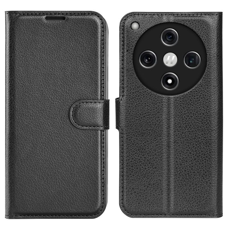 Kotelot Oppo Find X8 Klassinen Litsikuvioinen Nahka Suojakuori