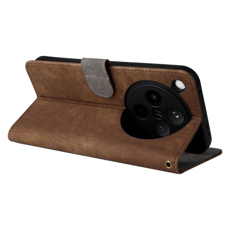 Kotelot Oppo Find X8 Mokkanahkaefekti Rfid-suojaus