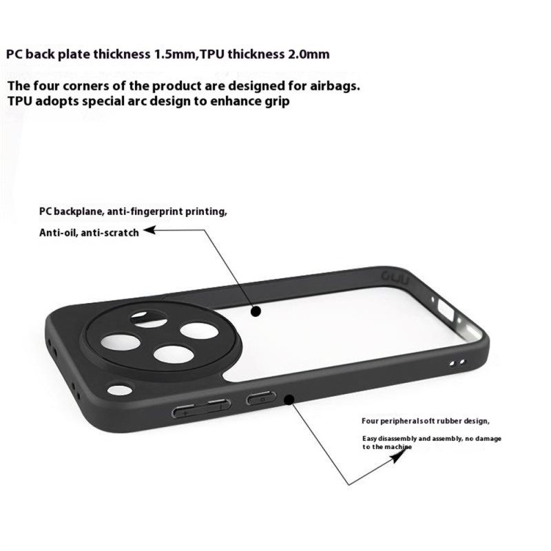 Kuori Oppo Find X8 Hybridi Kirkas Suojakuori