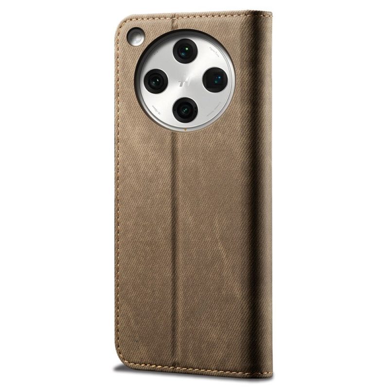 Nahkakotelo Oppo Find X8 Farkkukangas