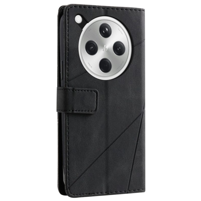 Nahkakotelo Oppo Find X8 Kaksivärinen Raidallinen Kuvio