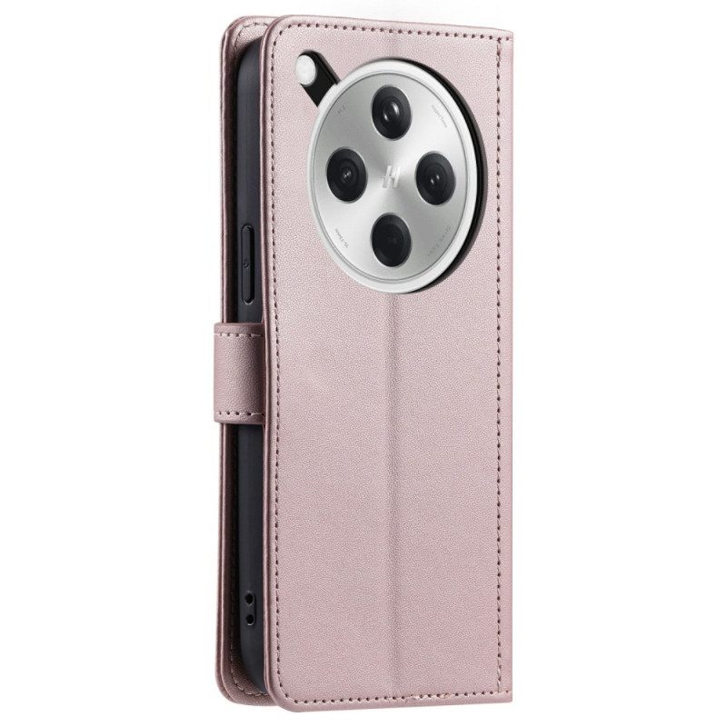 Nahkakotelo Oppo Find X8 Tikattu Hihna Ja Olkahihna