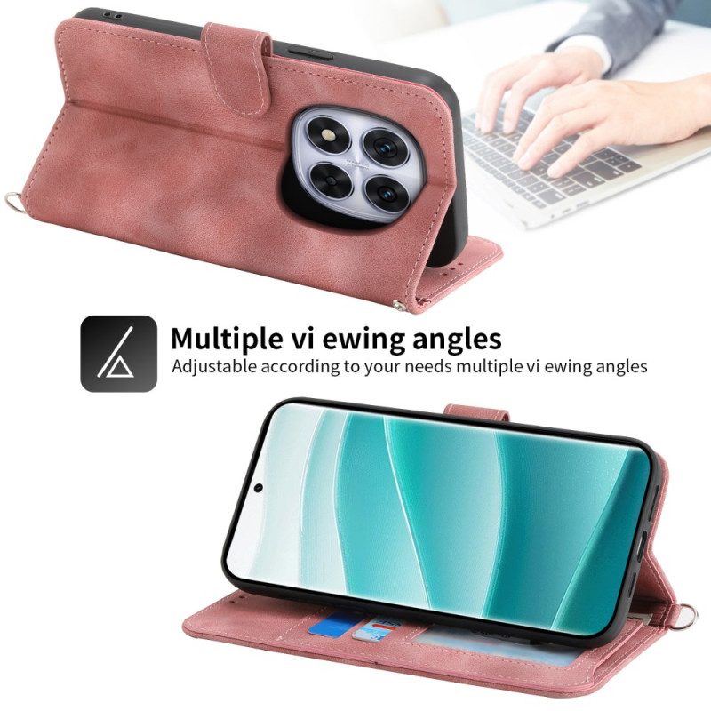 Kotelot Xiaomi Redmi Note 15 Pro Plus 5g Kukkakuvio Olkahihnalla Ja Hihnalla Suojakuori