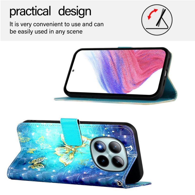 Kotelot Xiaomi Redmi Note 15 Pro Plus 5g Kultaiset Perhoset