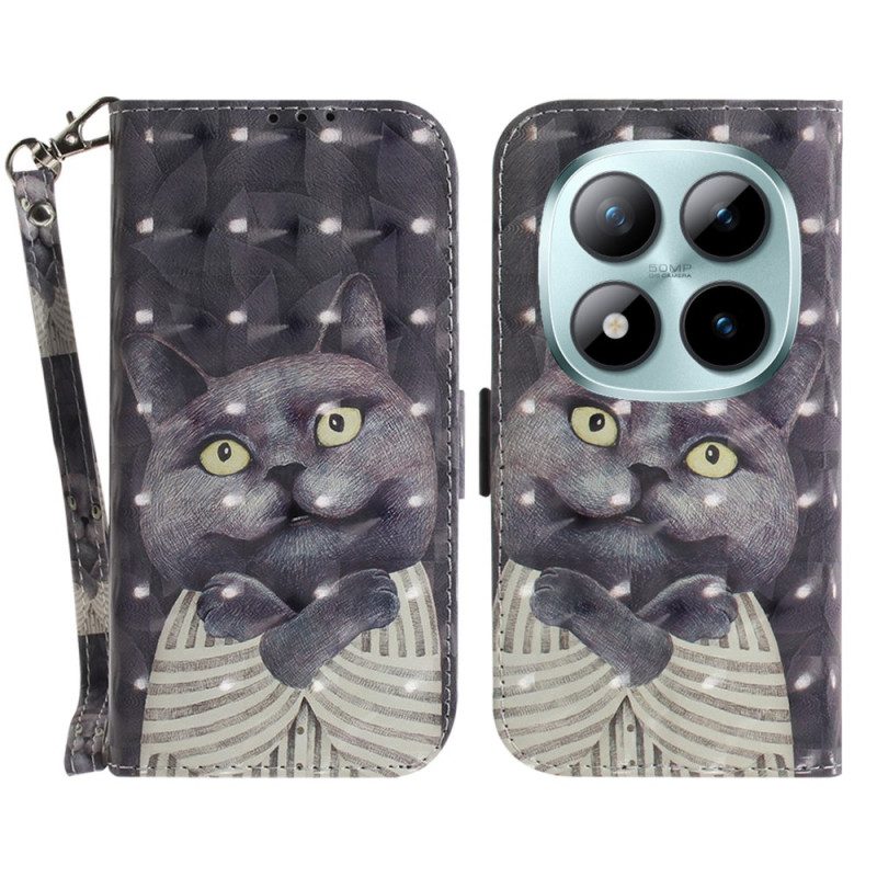 Kotelot Xiaomi Redmi Note 15 Pro Plus 5g Puhelinkuoret Harmaa Kissa Hihnalla