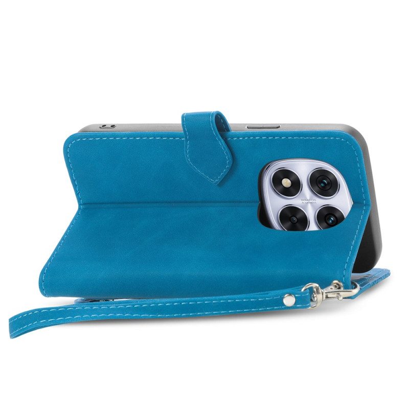 Kotelot Xiaomi Redmi Note 15 Pro Plus 5g Puhelinkuoret Mokkanahkaefektikuvio Kukkakuviolla