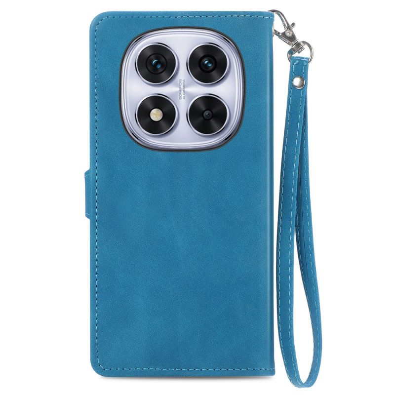 Kotelot Xiaomi Redmi Note 15 Pro Plus 5g Puhelinkuoret Mokkanahkaefektikuvio Kukkakuviolla