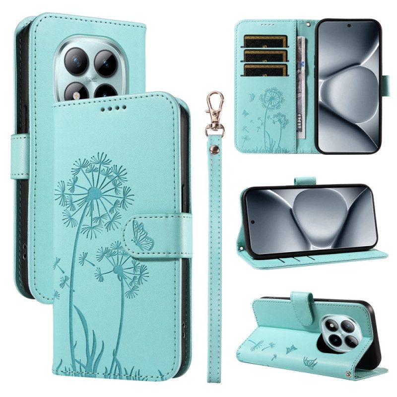 Kotelot Xiaomi Redmi Note 15 Pro Plus 5g Puhelinkuoret Voikukkakuvio Ja Hihna