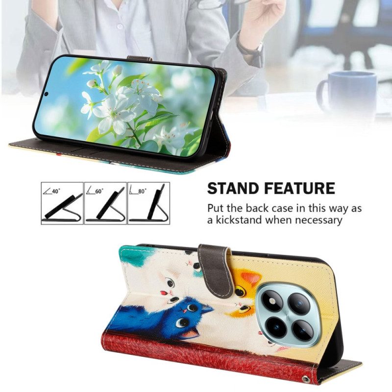 Kotelot Xiaomi Redmi Note 15 Pro Plus 5g Värikkäitä Kissoja