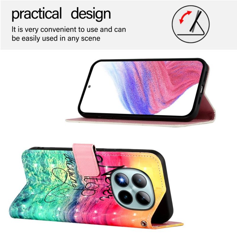 Nahkakotelo Xiaomi Redmi Note 15 Pro Plus 5g Älä Koskaan Lopeta Unelmointia