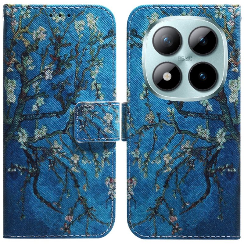 Nahkakotelo Xiaomi Redmi Note 15 Pro Plus 5g Aprikoosin Kukat