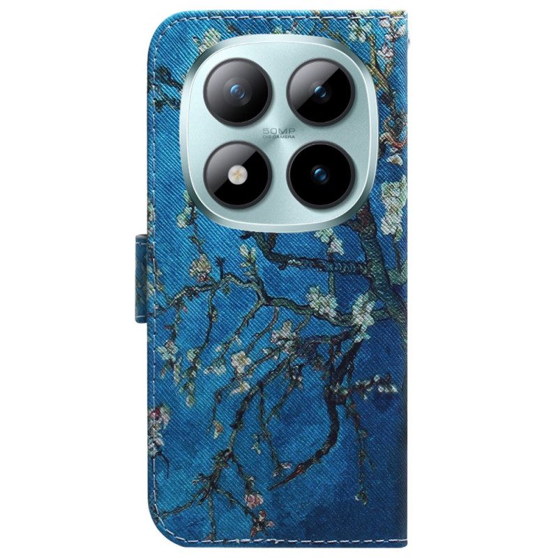 Nahkakotelo Xiaomi Redmi Note 15 Pro Plus 5g Aprikoosin Kukat