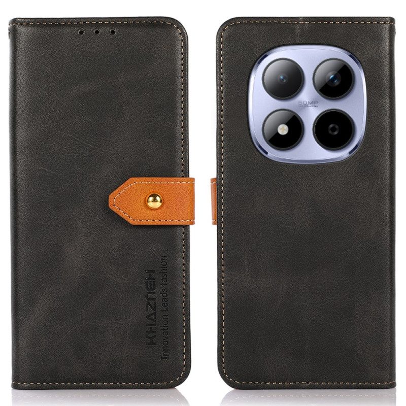 Nahkakotelo Xiaomi Redmi Note 15 Pro Plus 5g Khazneh Kultainen Lukko