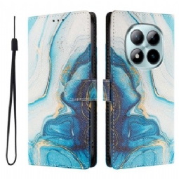 Nahkakotelo Xiaomi Redmi Note 15 Pro Plus 5g Sininen Marmori