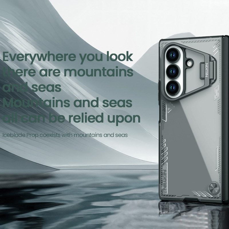 Kuori Samsung Galaxy Z Fold 7 Iceblade-potkurisarja Jalustalla Ja Linssikehyksellä Suojakuori