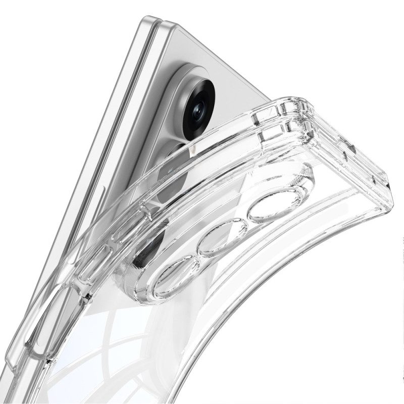 Kuori Samsung Galaxy Z Fold 7 Läpikuultava Magneettinen Sarana Jalustalla Suojakuori