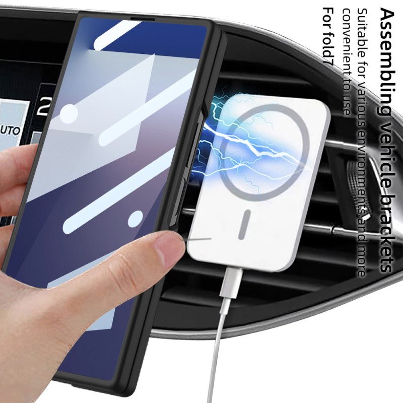 Kuori Samsung Galaxy Z Fold 7 Magneettinen Karkaistulla Lasisella Näytönsuojalla