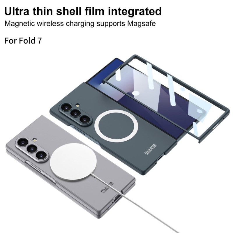 Kuori Samsung Galaxy Z Fold 7 Magneettinen Karkaistulla Lasisella Näytönsuojalla