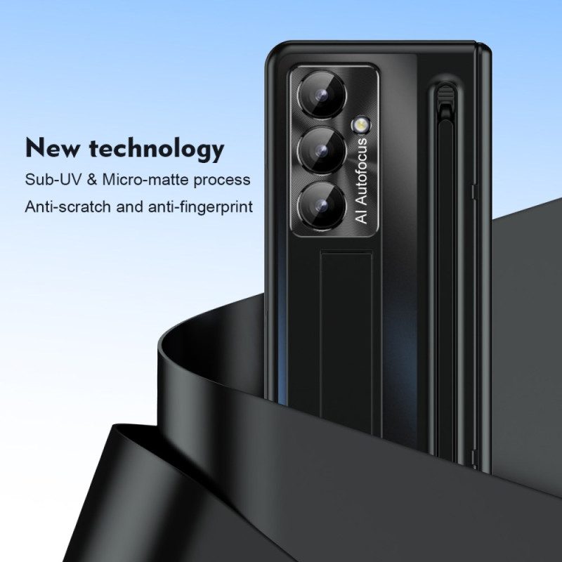 Kuori Samsung Galaxy Z Fold 7 Metallinen Jalusta Ja Näytönsuoja