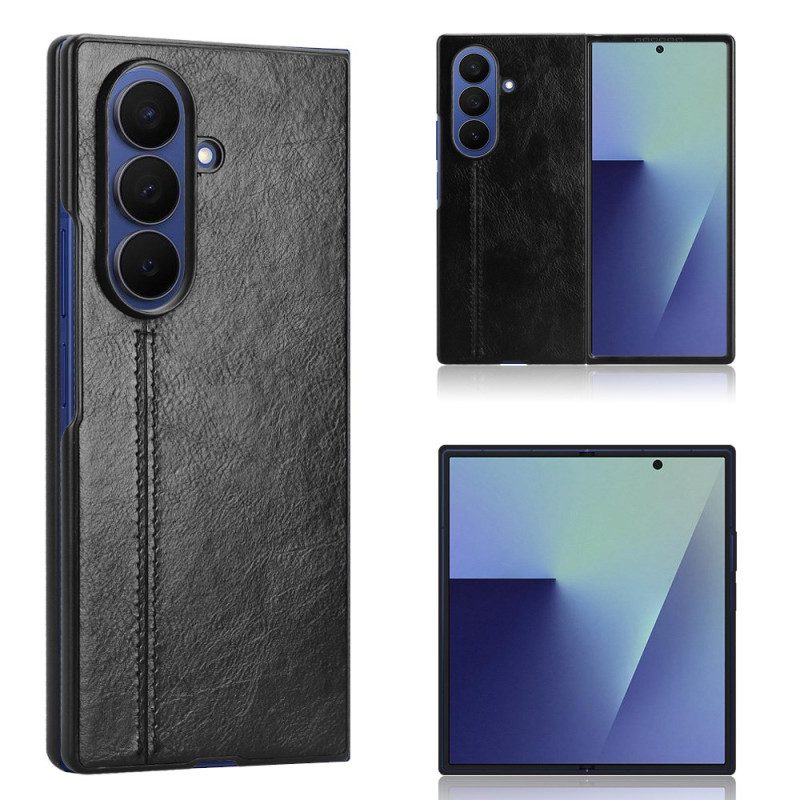 Kuori Samsung Galaxy Z Fold 7 Nahkakuvioinen Couture-malli