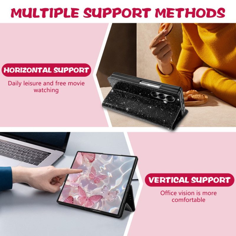 Nahkakotelo Samsung Galaxy Z Fold 7 Kimaltava