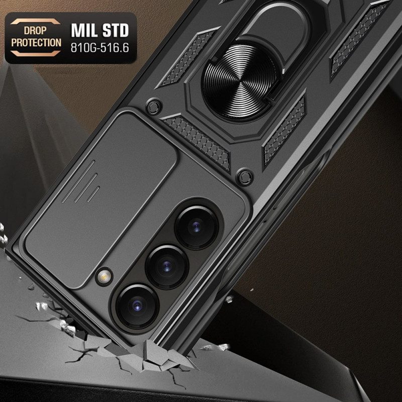 Puhelinkuoret Samsung Galaxy Z Fold 7 Sormuspidike Ja Liukuva Kameransuoja