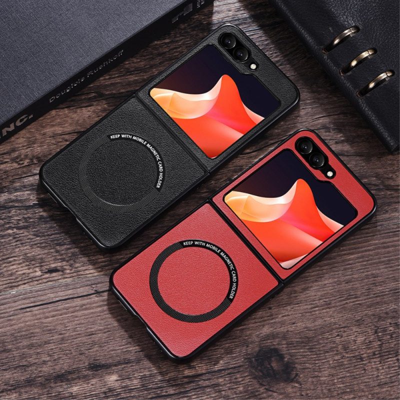 Case Samsung Galaxy Z Flip 7 Fe Puhelinkuoret Nahkaefekti Magsafe-yhteensopiva