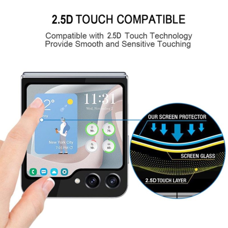 Karkaistusta Lasista Valmistettu Näytönsuoja Samsung Galaxy Z Flip 7 Fe / Z Flip 6 Mustat Reunat