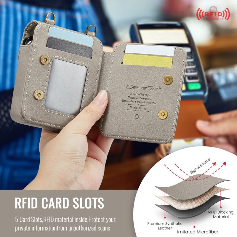 Kotelot Samsung Galaxy Z Flip 7 Fe Rfid-lompakko Olkahihnalla