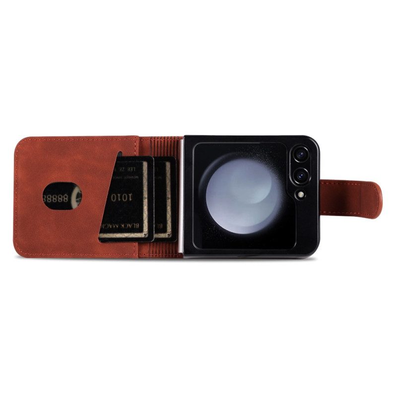 Kuori Samsung Galaxy Z Flip 7 Fe Azns Keinonahkainen Korttikotelo