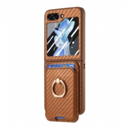 Kuori Samsung Galaxy Z Flip 7 Fe Hiilikuituinen Korttikotelo