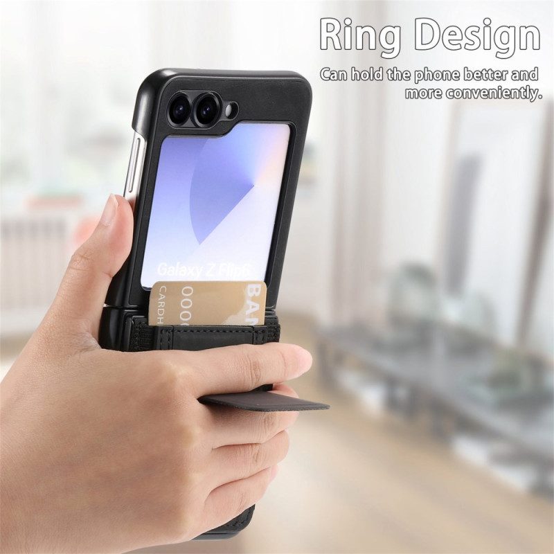 Kuori Samsung Galaxy Z Flip 7 Fe Jalusta Ja Korttipidike