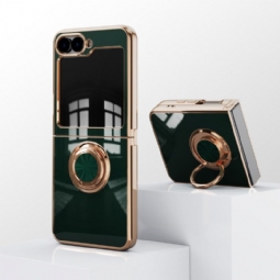 Kuori Samsung Galaxy Z Flip 7 Fe Kiiltävä Viimeistely Sormuspidikkeellä