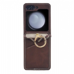 Kuori Samsung Galaxy Z Flip 7 Fe Korttikotelo Ja Metallirengas