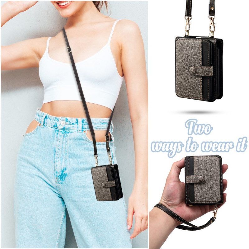 Kuori Samsung Galaxy Z Flip 7 Fe Korttiteline Ja Kaulanauha