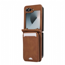 Kuori Samsung Galaxy Z Flip 7 Fe Korttiteline Ja Olkahihna