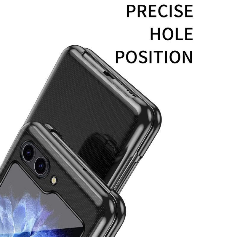 Kuori Samsung Galaxy Z Flip 7 Fe Läpinäkyvä Muotoilu Ja Metallinhohtoinen Efekti