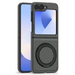 Kuori Samsung Galaxy Z Flip 7 Fe Magneettinen Hiilikuitu Ja Jalusta