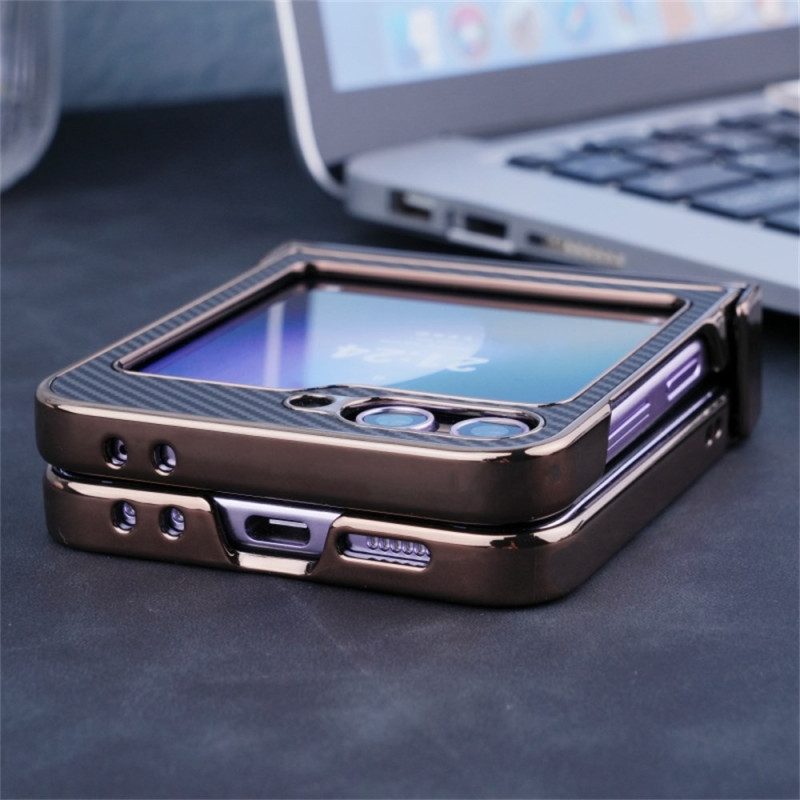 Kuori Samsung Galaxy Z Flip 7 Fe Magneettinen Hiilikuitukuvio Suojakuori