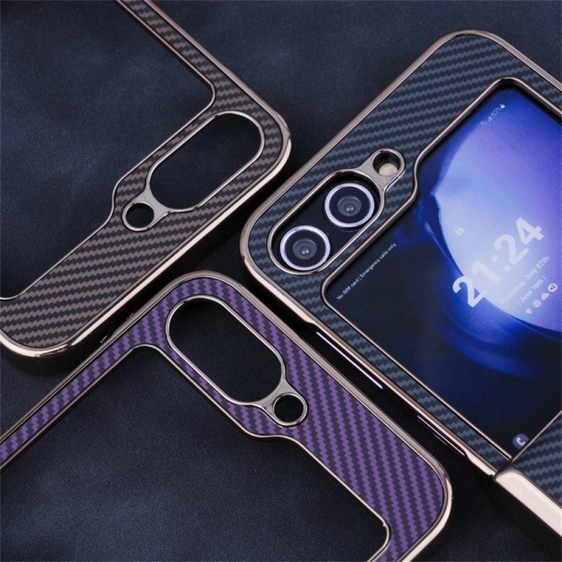 Kuori Samsung Galaxy Z Flip 7 Fe Magneettinen Hiilikuitukuvio Suojakuori