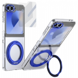 Kuori Samsung Galaxy Z Flip 7 Fe Magneettinen Jalusta Ja Hd-näytönsuoja