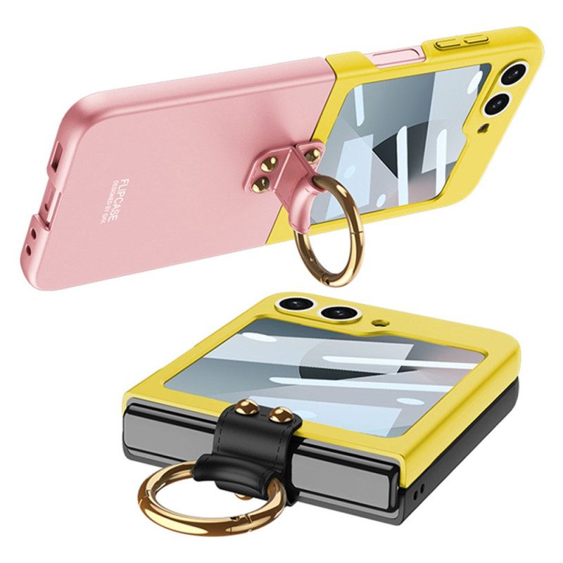Kuori Samsung Galaxy Z Flip 7 Fe Magneettinen Saranasuoja Ja Kaksivärinen Jalusta Suojakuori