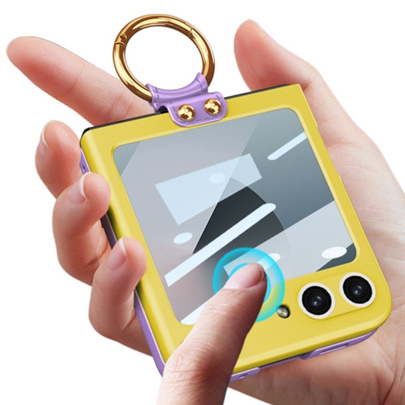 Kuori Samsung Galaxy Z Flip 7 Fe Magneettinen Saranasuoja Ja Kaksivärinen Jalusta Suojakuori